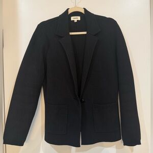 L’AGENCE Lacy knit blazer, black, medium